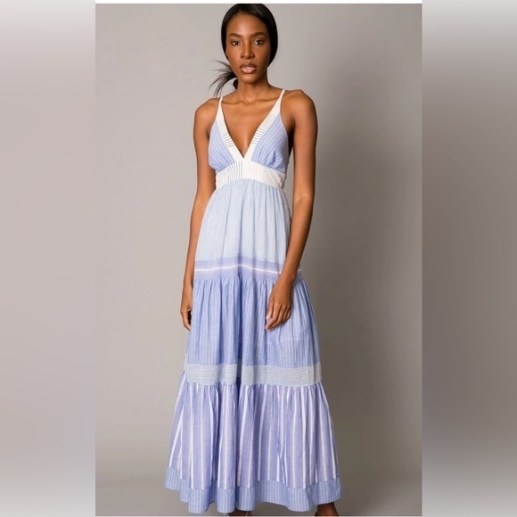 Le Superbe Dresses & Skirts - Le Superbe Getting Vertical Blue Striped Beach Dress. NWT Sz Medium Ret $395